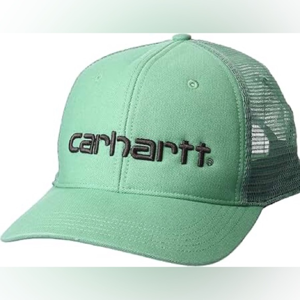 New - Carhartt Mint Green Mesh Back Logo Graphic Cap